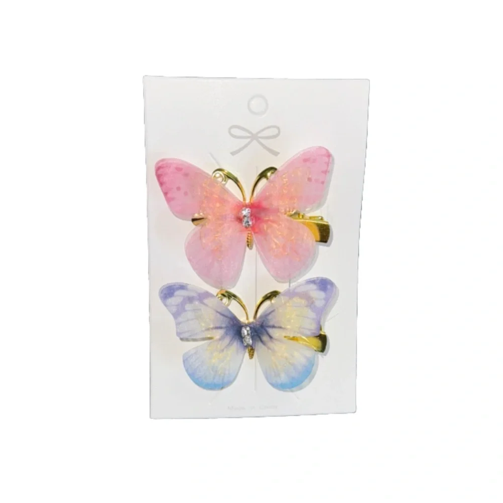 Set of 2 Butterfly Hair Clips Universal Hair Accessories 1.57 inches